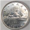 Image 1 : 1954 SWL Queen Elizabeth II Canadian Silver Dollar