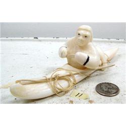 7-1/2" white ivory kayaker (114)
