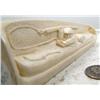 Image 4 : 5-3/4" mammoth relief carved ivory of man in kayak by Richard Miller (114)