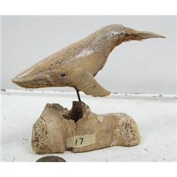5-3/4" bone carving by Iglaak of whale (114)