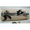 Image 1 : 5-1/2" scrimshawed mammoth ivory of 4 killer whales by Homer Cole (114)