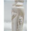 Image 10 : 11" white walrus ivory carving of whale man dancer with 4 whales and 2 men's faces and a man (114)