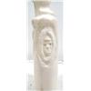 Image 4 : 11" white walrus ivory carving of whale man dancer with 4 whales and 2 men's faces and a man (114)