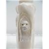 Image 9 : 11" white walrus ivory carving of whale man dancer with 4 whales and 2 men's faces and a man (114)