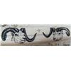 Image 3 : Fabulous 17" white ivory scrimshawed cribbage board with eagle and 2 rams by Homer Cole- with baleen
