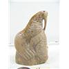 Image 1 : 3-1/2" whale bone carving of walrus and man's face by Iglaak of Koyuk, AK (114)