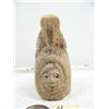 Image 2 : 3-1/2" whale bone carving of walrus and man's face by Iglaak of Koyuk, AK (114)