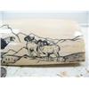 Image 4 : 5-1/2" scrimshawed mammoth ivory of 2 eagles and 2 dall sheep by Homer Cole (114)