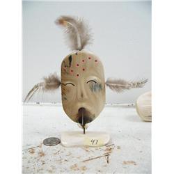 5" mammoth ivory shaman mask by Iglaak of Koyuk (114)