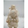 Image 2 : 4-3/4" fossilized walrus ivory man with baby on his back by Vaughn Walunga (114)