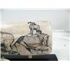 Image 3 : 6-1/2" mammoth ivory scrimshawed with 4 dall sheep mounted don baleen by Homer Cole (114)