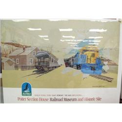 QUANTITY of 5: Steve Hillyer 1987 Potter Section House Railroad Museum and Historic Site- 20x28 (2)