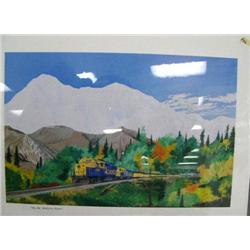 QUANTITY of 5: Steven Hillyer done in 1989 Mt. McKinley Route size 13-1/2x21 (2)