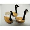 Image 1 : Quantity 3 2" Ivory and Whalebone Canadian Geese by Aningayou (2)
