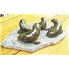 Image 3 : Group of 4 soapstone seals- 12" length (2)