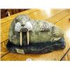 Image 1 : 10-1/2" soapstone walrus by Michael Scott (2)