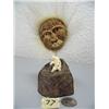 Image 1 : 6" whale bone mask with an ivory bear in the base (2)