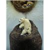 Image 3 : 6" whale bone mask with an ivory bear in the base (2)
