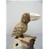 Image 2 : Whale bone bird on walrus jawbone face with ivory beak, 459f, by Aningayou (2)