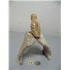 Image 5 : Whale bone bird on walrus jawbone face with ivory beak, 459f, by Aningayou (2)
