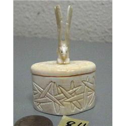 3" ivory box with carved eagle top by Craig Niksik, 558f (2)