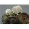 Image 3 : Pair of musk ox by Robert Kokuluk mounted on whale bone (2)