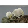 Image 4 : Pair of musk ox by Robert Kokuluk mounted on whale bone (2)