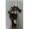 Image 1 : Seal skin doll with bone face by Maria Anariak- 14" tall (2)