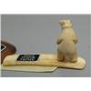 Image 4 : 2 small carved ivory bears- 1-1/2" tall each (2)