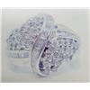 Image 1 : Diamond Lady's Ring, 10 K white gold- diamonds are full and baguette cut, approx. 1.50 carats, VS1-S