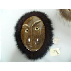 CHOICE on 3 soapstone masks by Michael Scott- 6-1/2" (2)
