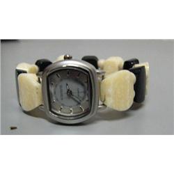 CHOICE on 2 ivory and baleen watch with quartz movement in excellent running condition (2)