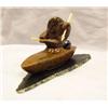 Image 1 : 4" Soapstone Kayaker mounted on Alaskan Jade by Paniptchuk (2)
