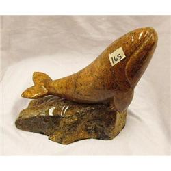 10" Soapstone Whale by Michael Scott (2)