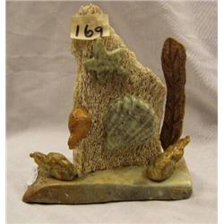 Soapstone and Whalebone Seascape Jon Wilstie  585f