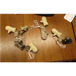 Lot of 4 Eskimo Yo Yos by Maria Anariak of Togiak, AK  (2)