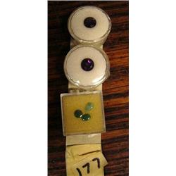 Group of Amethysts and Emeralds (2)