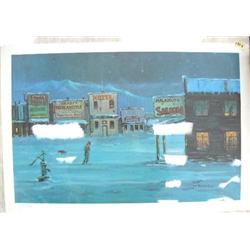 CHOICE on 6: 2 print Scott McDaniels 170 of 300 early Anchorage scene 14x21" Steve Hillyer print don