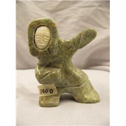 CHOICE on 6 Soapstone Dancers with White Ivory Faces 4.5" tall by Eric Tepton (2)