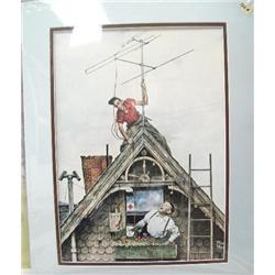 CHOICE on 6 prints: Norman Rockwell print 15-1/2" x 11" double-matted (2)