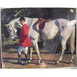 CHOICE on 6: Race horse and jockey by A. J. Muning image size is 20" x 25" (2)