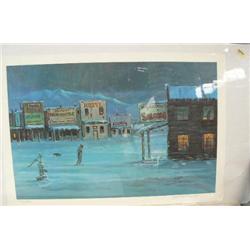 CHOICE on 6: Scott McDaniels 277 of 300- 14" x 21-1/2" of early Anchorage; backside a photo of a cam