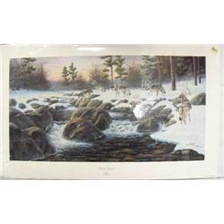 CHOICE on 6: print by Rick Kelley titled "Wolf Creek" 332 of 1250 size 14x27 (2)