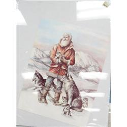 CHOICE on 6: 2 pictures- Doug Lindstrand print size 14-1/2x12; Doug Lindstrand of sleeping miner 13x