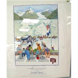 CHOICE on 6: 2 pictures- Barbara Lavellee done in 1984 Portage Glacier 18x13; Rick Kelley poster of 
