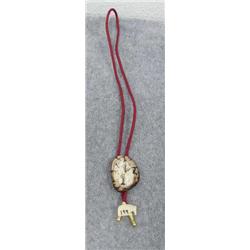 CHOICE on 2 Scrimshawed Ivory Bolo Ties by Homer Cole A:   2 Scrimshawed Polar Bears