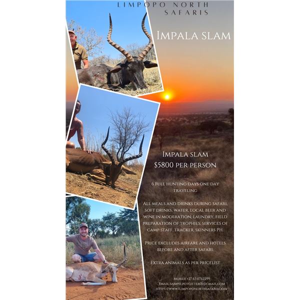 Cancelation Impala slam hunt valid for 2024 - Limpopo North Safaris