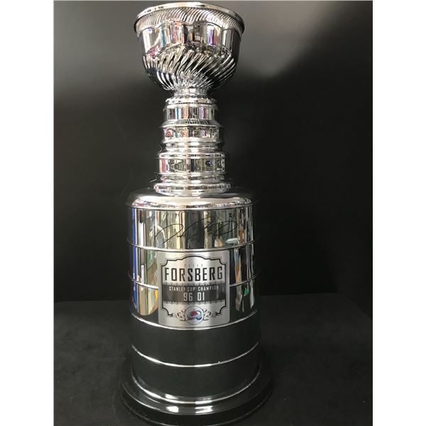 PETER FORSBERG SIGNED FULL SIZE REPLICA STANLEY CUP (UPPER DECK COA)