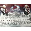 Image 2 : JOE SAKIC AND PETER FORSBERG DUAL SIGNED STANLEY CUP CHAMPIONS PRINT (UPPER DECK COA)