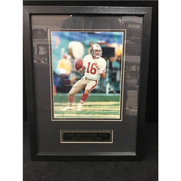 JOE MONTANA SAN FRANCISCO 49ERS CUSTOM FRAMED DISPLAY